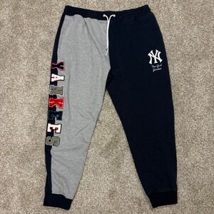 Pro Standard New York Yankees Sweatpants Mens 3XL Embroidered Colorblock Joggers